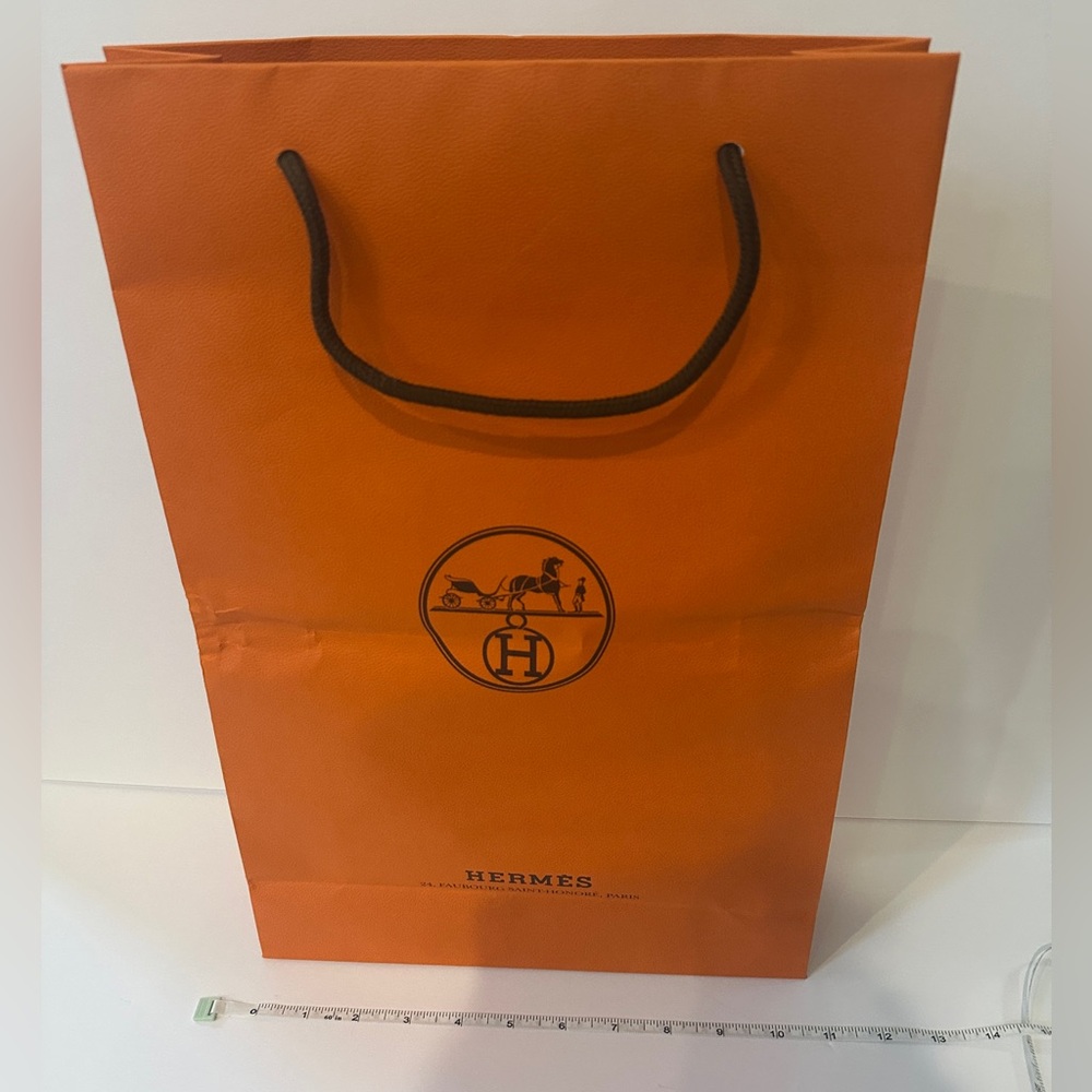 Hermes Orange Shopping Bag